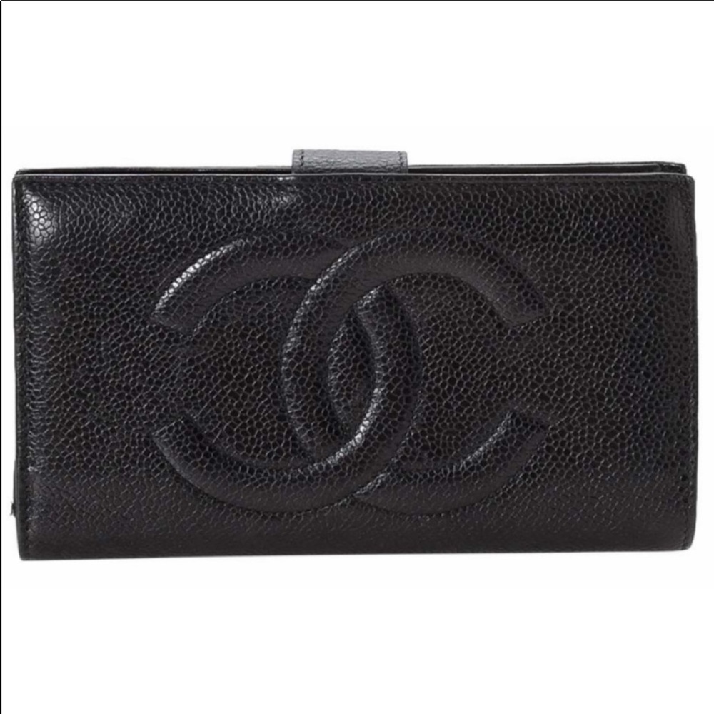 Black Caviar long CC wallet